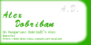 alex dobriban business card